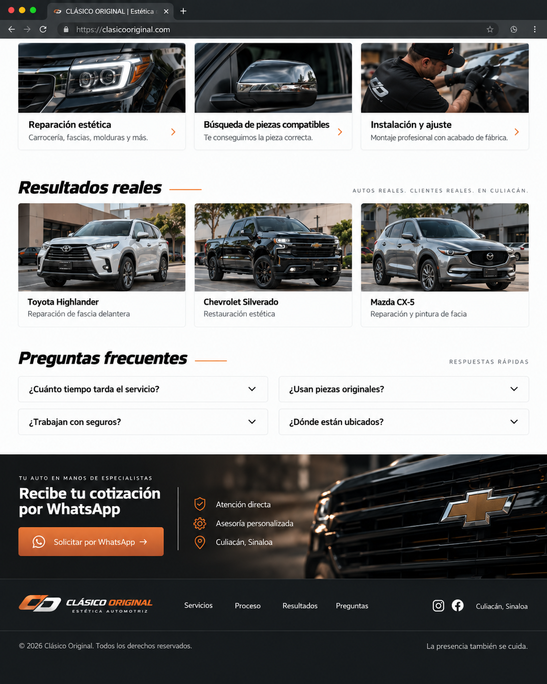 Clásico Original — Estética automotriz